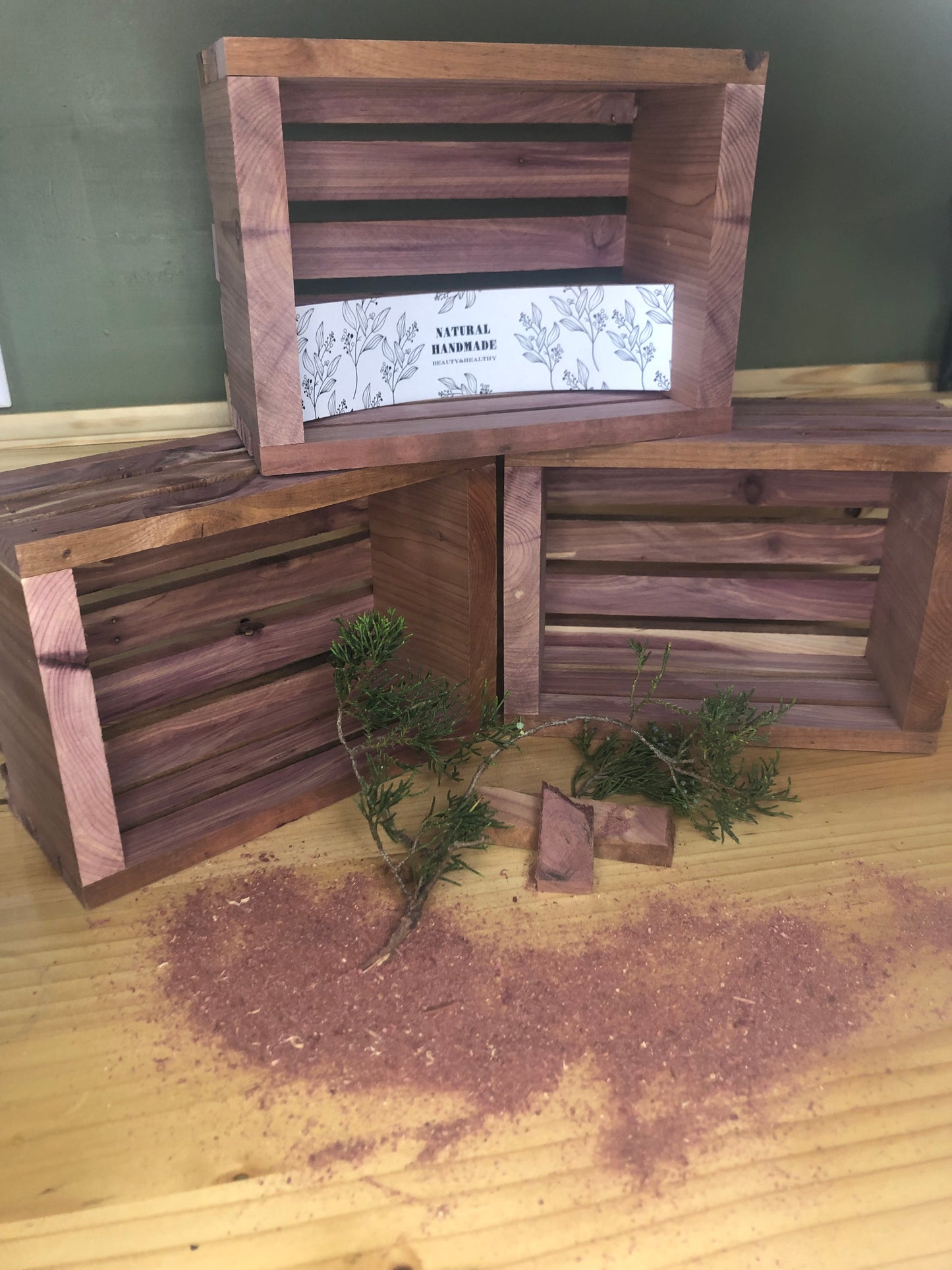 Handcrafted Cedar Storage Crate